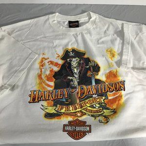 Harley-Davidson Men's White X-Large Tee Bahamas